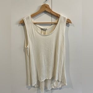 Boutique tank with sheer panel in back size M